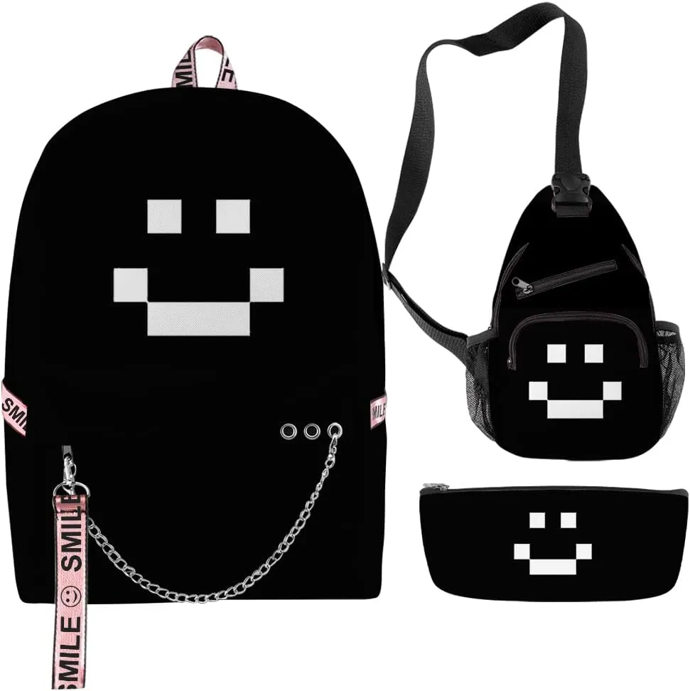 Quackity From Las Nevadas Merch Backpack Cosplay Backpack Three Piece Travel Backpack (Suit2)