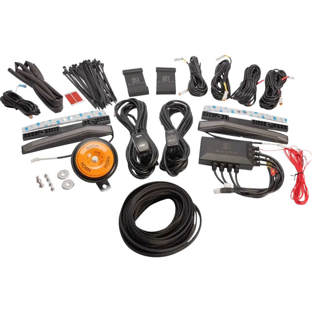 RAVEK Turn Signal Kit - White Running Light - Kawasaki Mule 67-100
