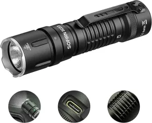 Reachareable Flashlights High Lumens, Sofirn SC33 Powerful Flashlights 5200 Lumens, Emergency Flashlight Super Bright, Waterproof Flashlights for Home