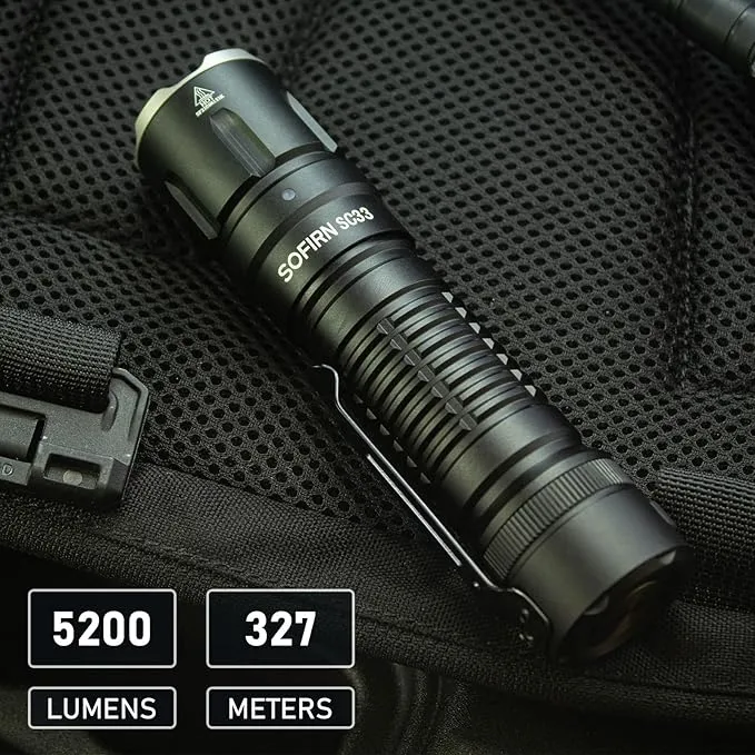 Reachareable Flashlights High Lumens, Sofirn SC33 Powerful Flashlights 5200 Lumens, Emergency Flashlight Super Bright, Waterproof Flashlights for Home