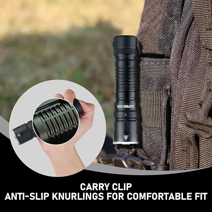 Reachareable Flashlights High Lumens, Sofirn SC33 Powerful Flashlights 5200 Lumens, Emergency Flashlight Super Bright, Waterproof Flashlights for Home
