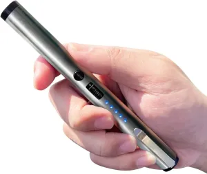 REAX Stun Gun Self Defense Pain Pen with Flashlight Security Pen USB Rechargeable Battery Indicator