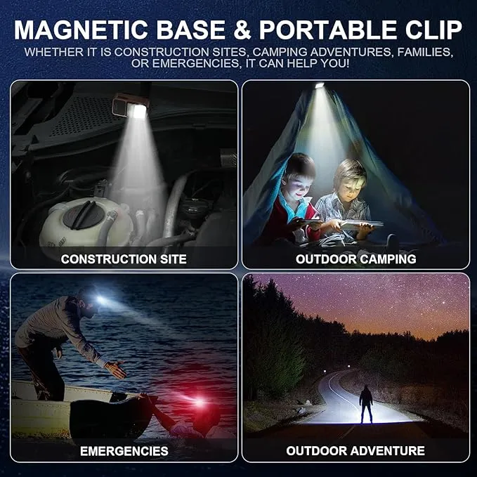 Rechargeable EDC Flashlight, 1200 Lumens Compact Pocket Clip Light | Dual Light Sources, USB C Charging, Magnetic Base | Ideal for Emergency (Brown)