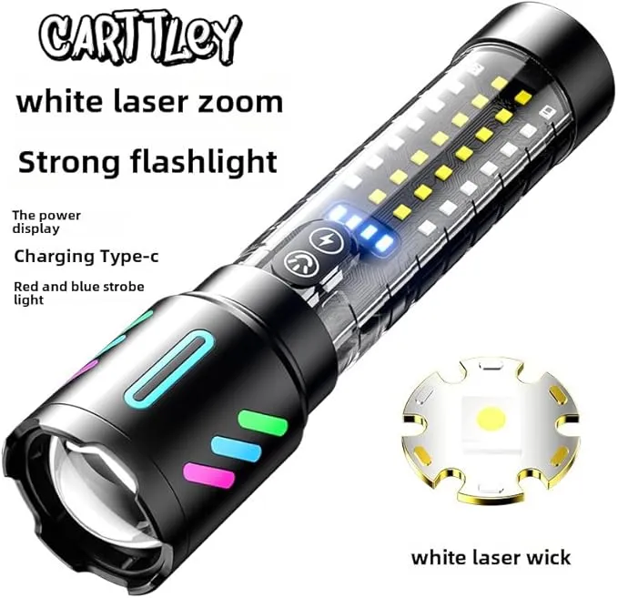 Rechargeable Flashlights High Lumens, 2,000,000 Lumens Handheld LED Flashlight 5 Modes, Zoomable, IPX6 Waterproof Powerful Tactical Flashlight for Emergencies, Camping, Hiking