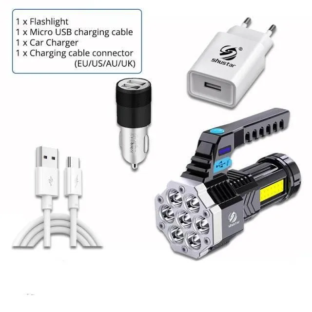 Rechargeable LED Flashlight - High-Power Super Bright Torch