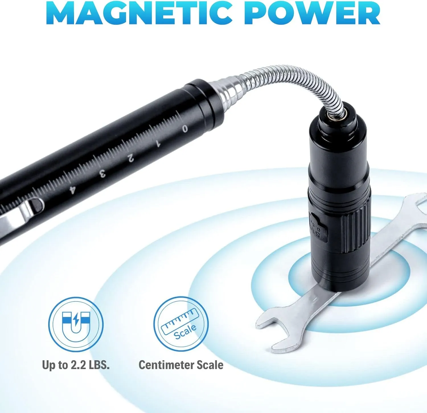 Rechargeable Magnetic Pickup Tool, Telescoping Magnetic Flashlights with Extendable Magnet Stick, Fathers Day Dad Gifts from Daughter Wife Son, Cool Gadgets Gifts for Him, Men, Dad, Husband, Boyfriend