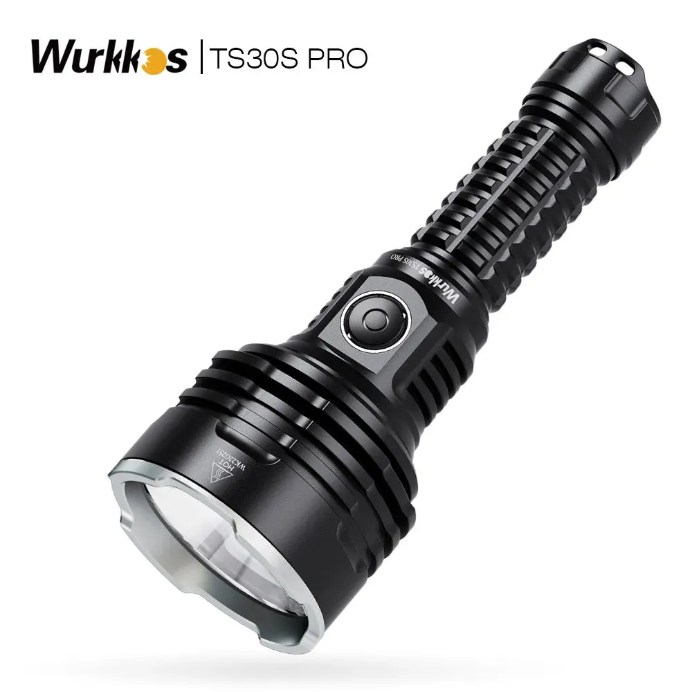 Rechargeable Tactical Flashlight 6000 Lumens LED USB-C Torch 21700 Battery Stainless Bezel Power Bank