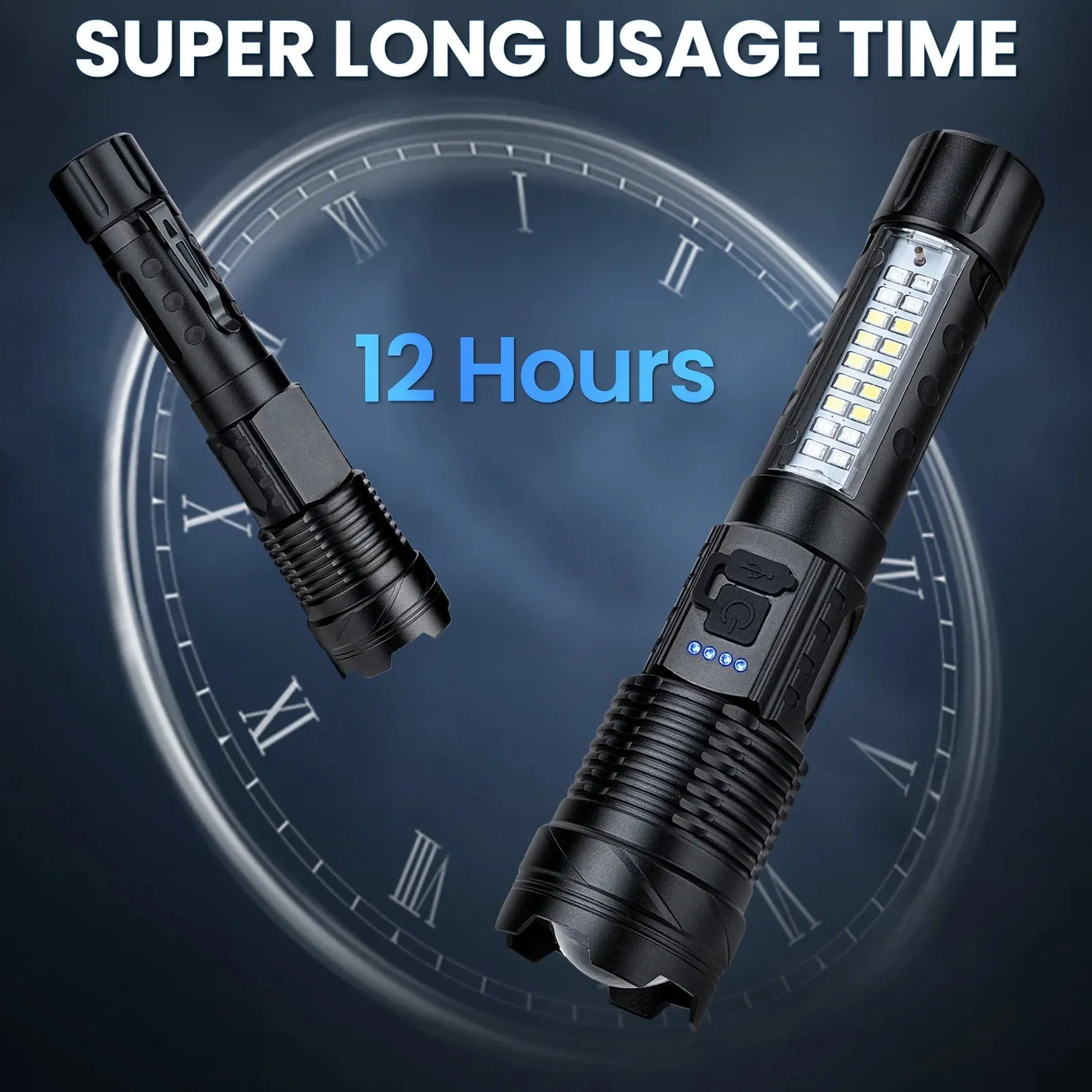 Rechargeable Waterproof Led Tactical Flashlight