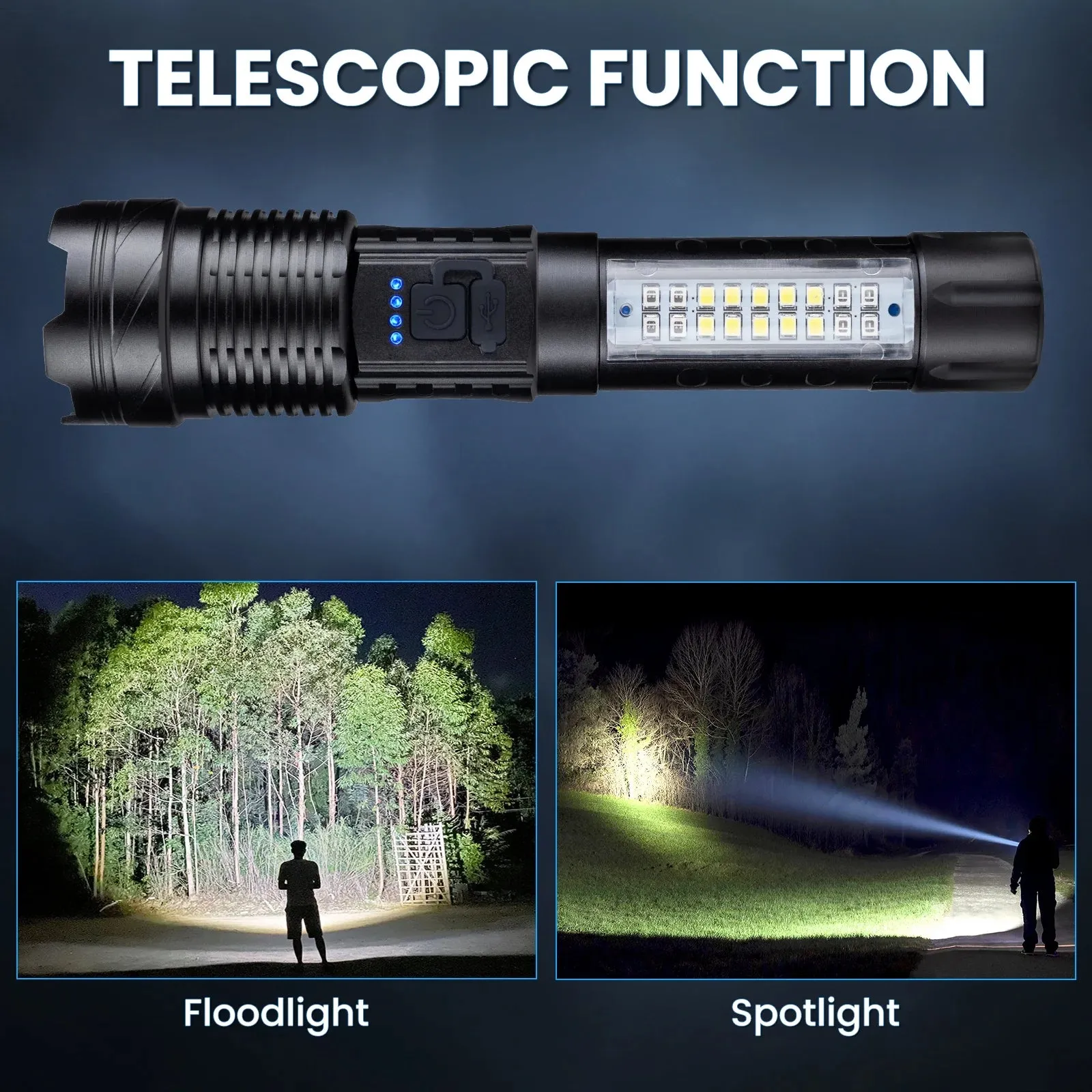 Rechargeable Waterproof Led Tactical Flashlight