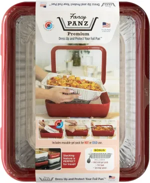 Red Fancy Panz 11x9 with Hot and Cold Pack