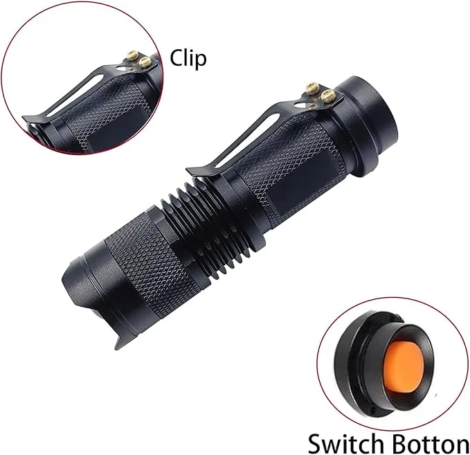 Red Light Flashlight, Single Mode Mini LED Flashlight for Astronomy, Aviation, Outdoor Activities, Night Observation