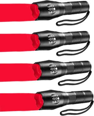 Red Light Flashlights - Single Mode Zoomable Red LED Flashlights for Astronomy, Aviation, and Night Observation (4)