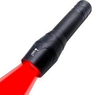 Red Light LED Flashlight 660nm - 670nm, Single Mode, Zoomable Flashlights for Hunting, Night Observation, Astronomy