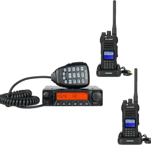 Retevis GMRS Communicate Kit, RA87 40W GMRS Mobile Radio(1 Pack) with HA1G Waterproof Walkie Talkies, NOAA(2 Pack), Long Range Two Way Radio for Off-Road