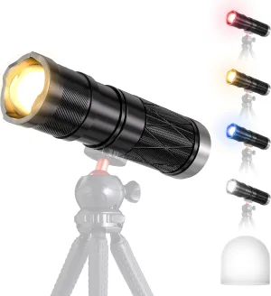 RGB Handheld Photography Lighting, Aroser Dimmable & Zoomable Fill Light with Diffuser, 6000mAh, USB-C, Aluminum Alloy Spotlight for Photography/Video Recording/YouTube/TikTok/Ins