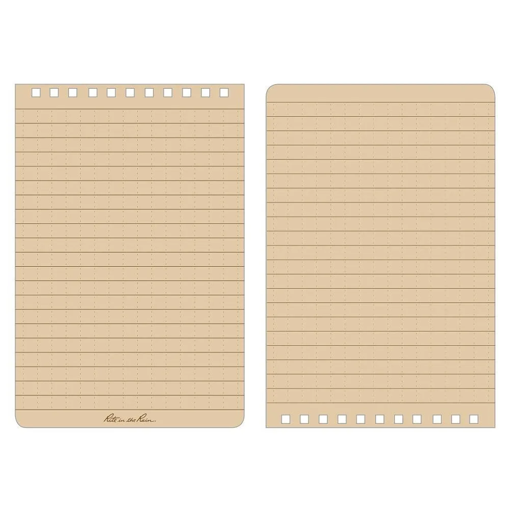 Rite in the Rain 946T, All-Weather Tan Universal Polydura Notebook, 102mm x 152mm