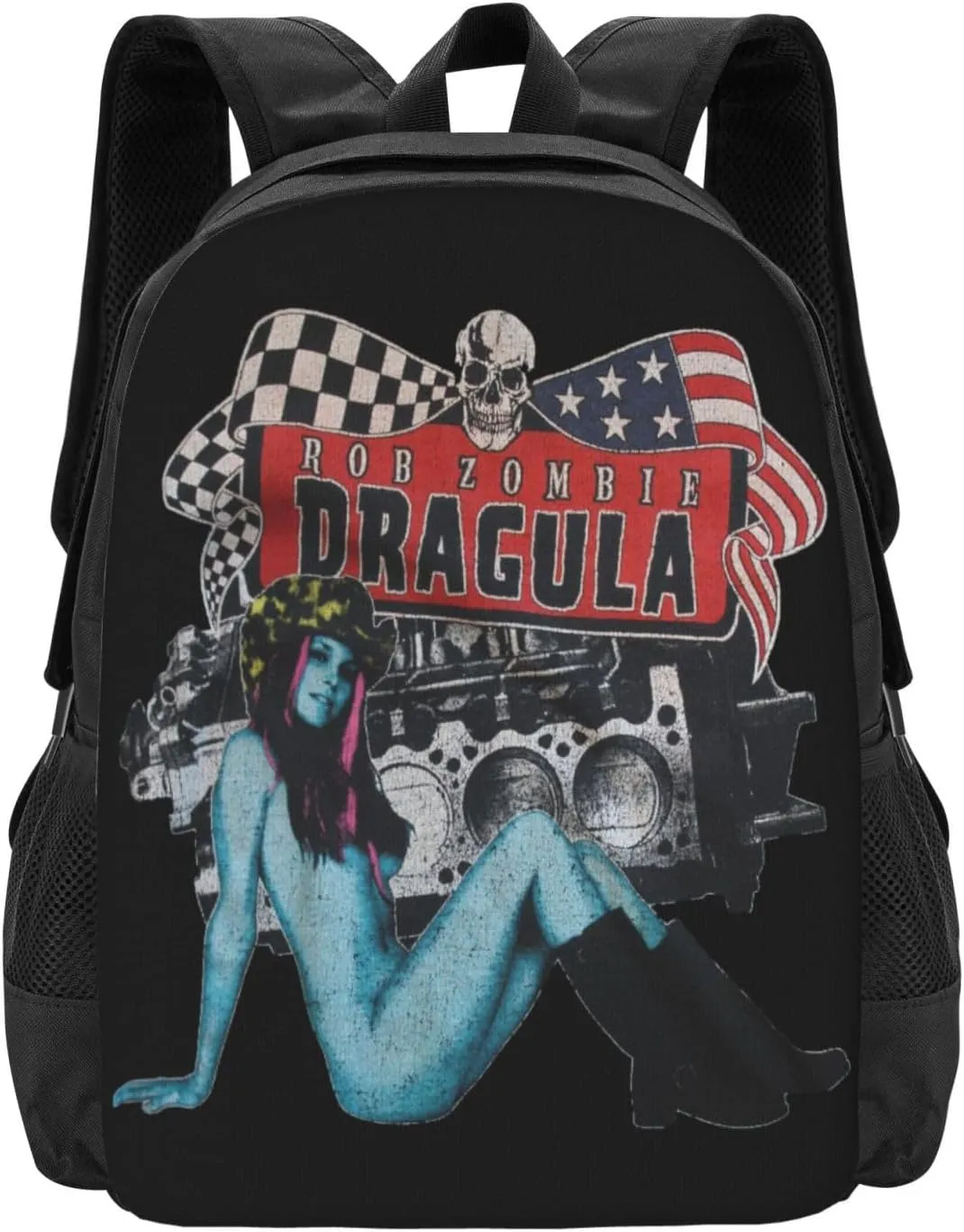 Rob Musics Zombie Backpack Large Capacity Leisure Travel Backpack Book Bag Outgoing Daypack 12.5x5.5x16.5 inch