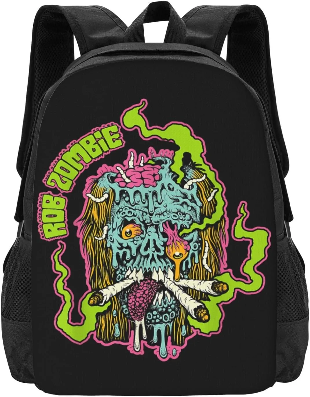 Rob Musics Zombie Backpack Large Capacity Leisure Travel Backpack Book Bag Outgoing Daypack 12.5x5.5x16.5 inch