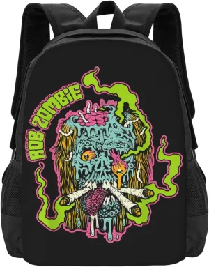 Rob Musics Zombie Backpack Large Capacity Leisure Travel Backpack Book Bag Outgoing Daypack 12.5x5.5x16.5 inch