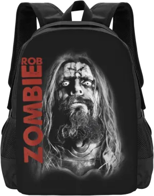 Rob Musics Zombie Backpack Large Capacity Leisure Travel Backpack Book Bag Outgoing Daypack 12.5x5.5x16.5 inch