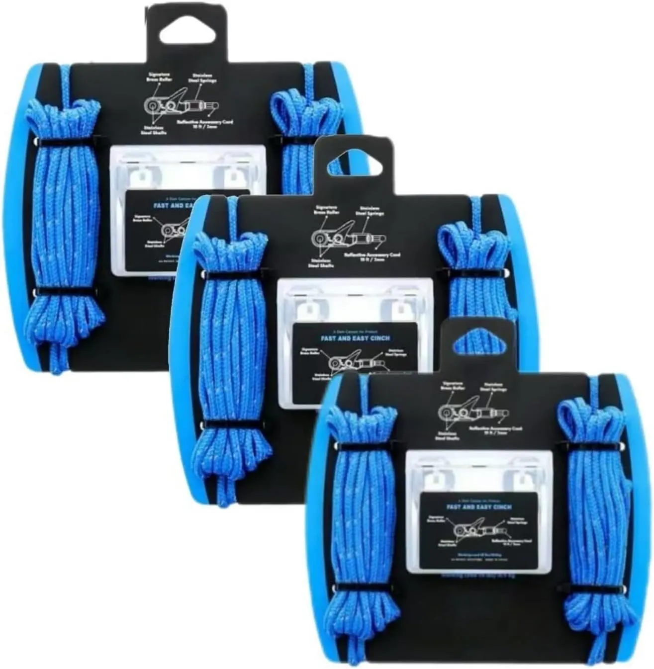 Rope Adjuster, Outdoor Rope Adjuster, Cord Tightening and Cinching Tool, Easy Secure Tie Down for Outdoor, Camping, Boating Guy Lines(2 Set) (3)