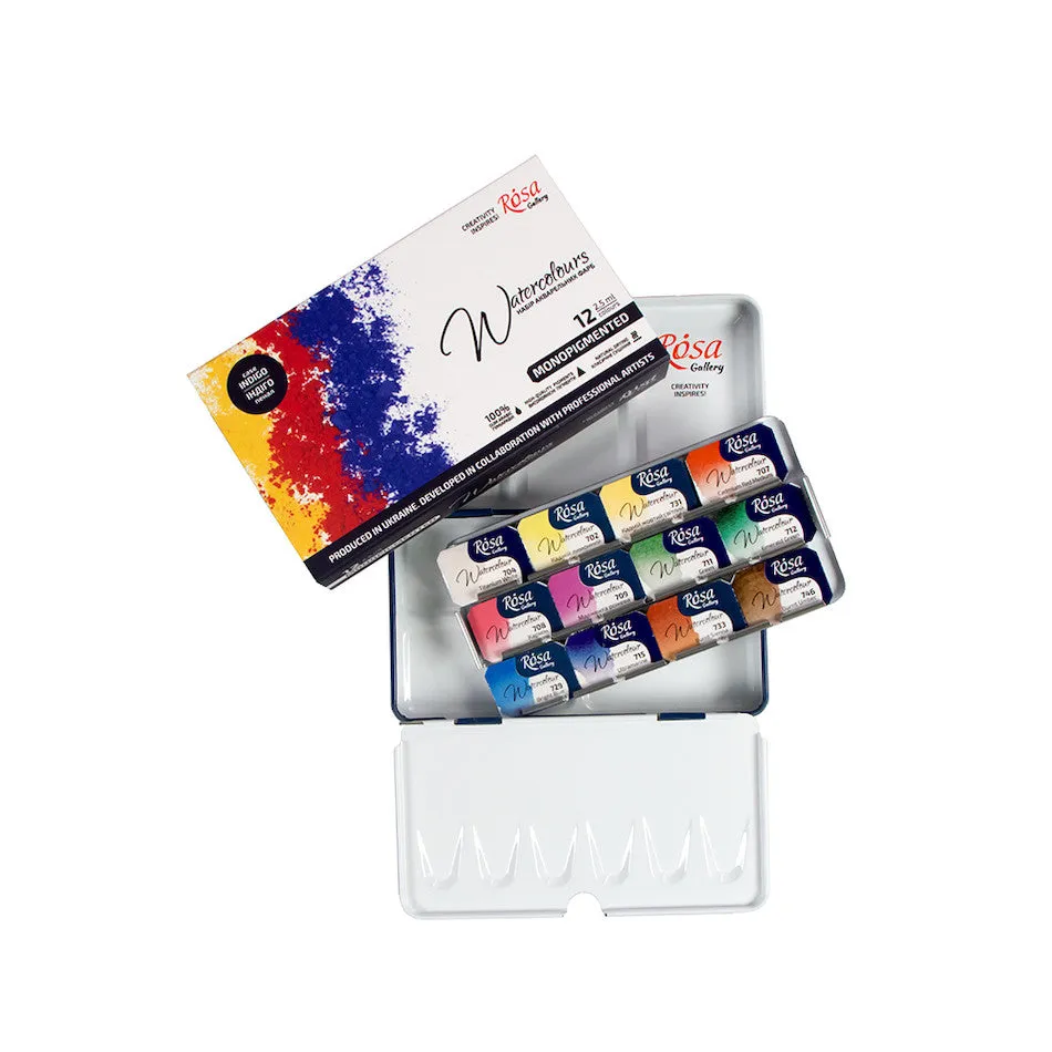 Rosa Watercolour Full Pan Monopigmented Set of 12