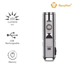 RovyVon Aurora A2x Stainless Steel EDC Keychain Flashlight