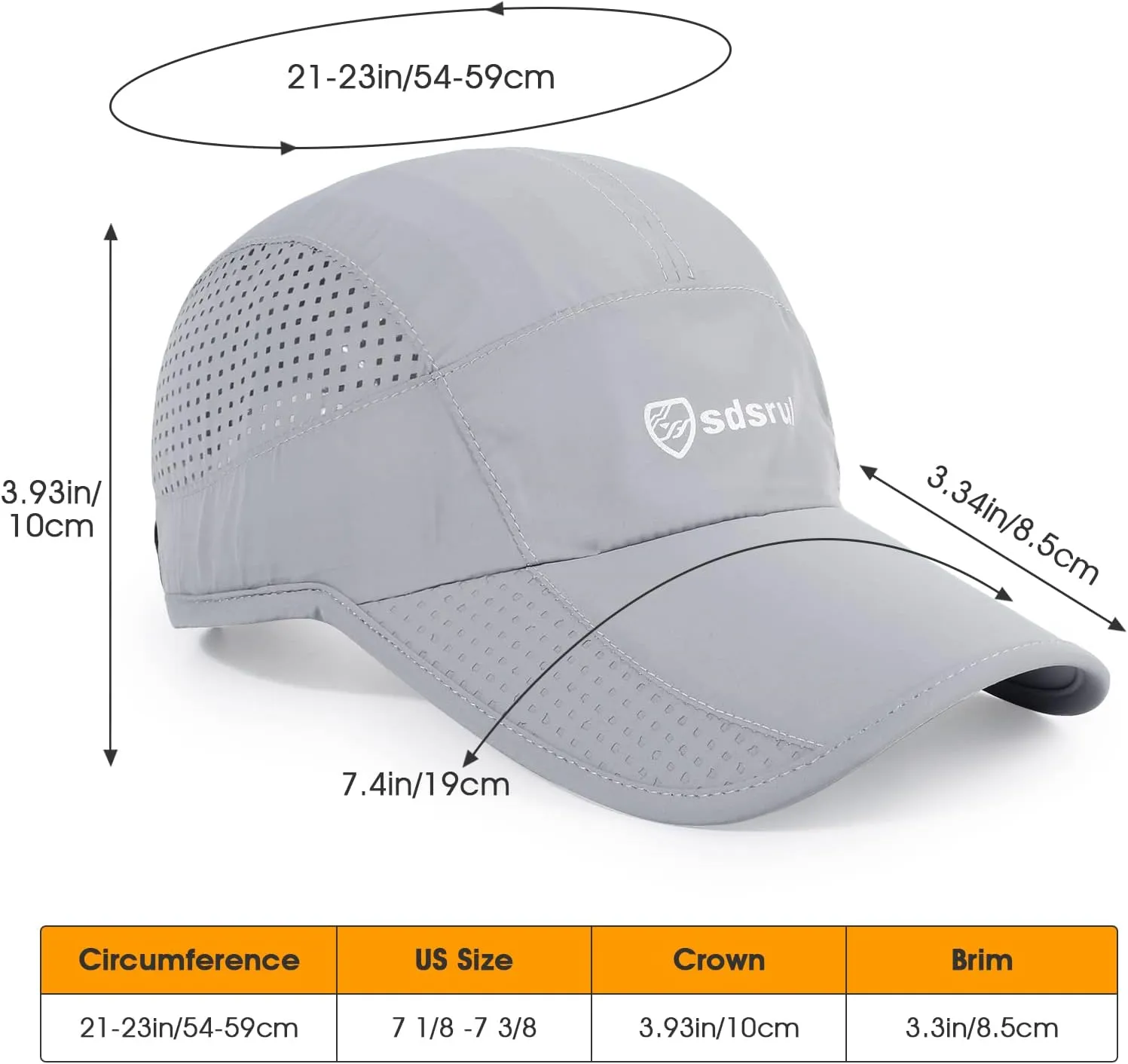 Running Hat Outdoor Quick Drying Baseball Cap Mesh Cool Workout Cap for Women and Men