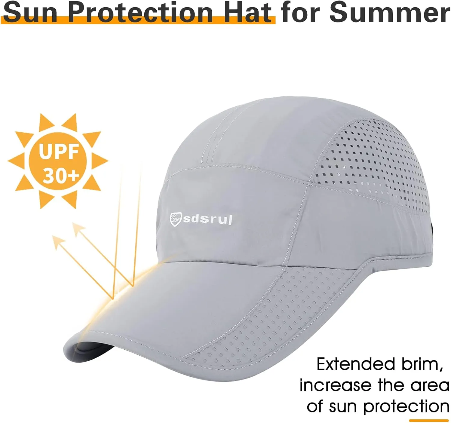 Running Hat Outdoor Quick Drying Baseball Cap Mesh Cool Workout Cap for Women and Men