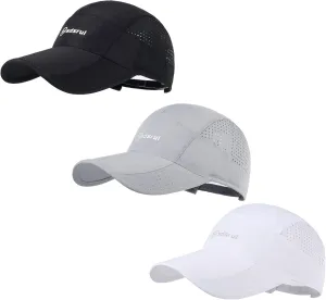 Running Hat Outdoor Quick Drying Baseball Cap Mesh Cool Workout Cap for Women and Men
