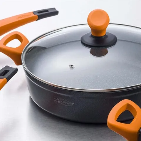 San Ignacio 28cm Forged Shallow Pan With Lid SGN2288