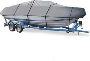SBU Grey Boat Cover Compatible for STACER 429 Seahorse 2013-2014, Trailering Storage Mooring