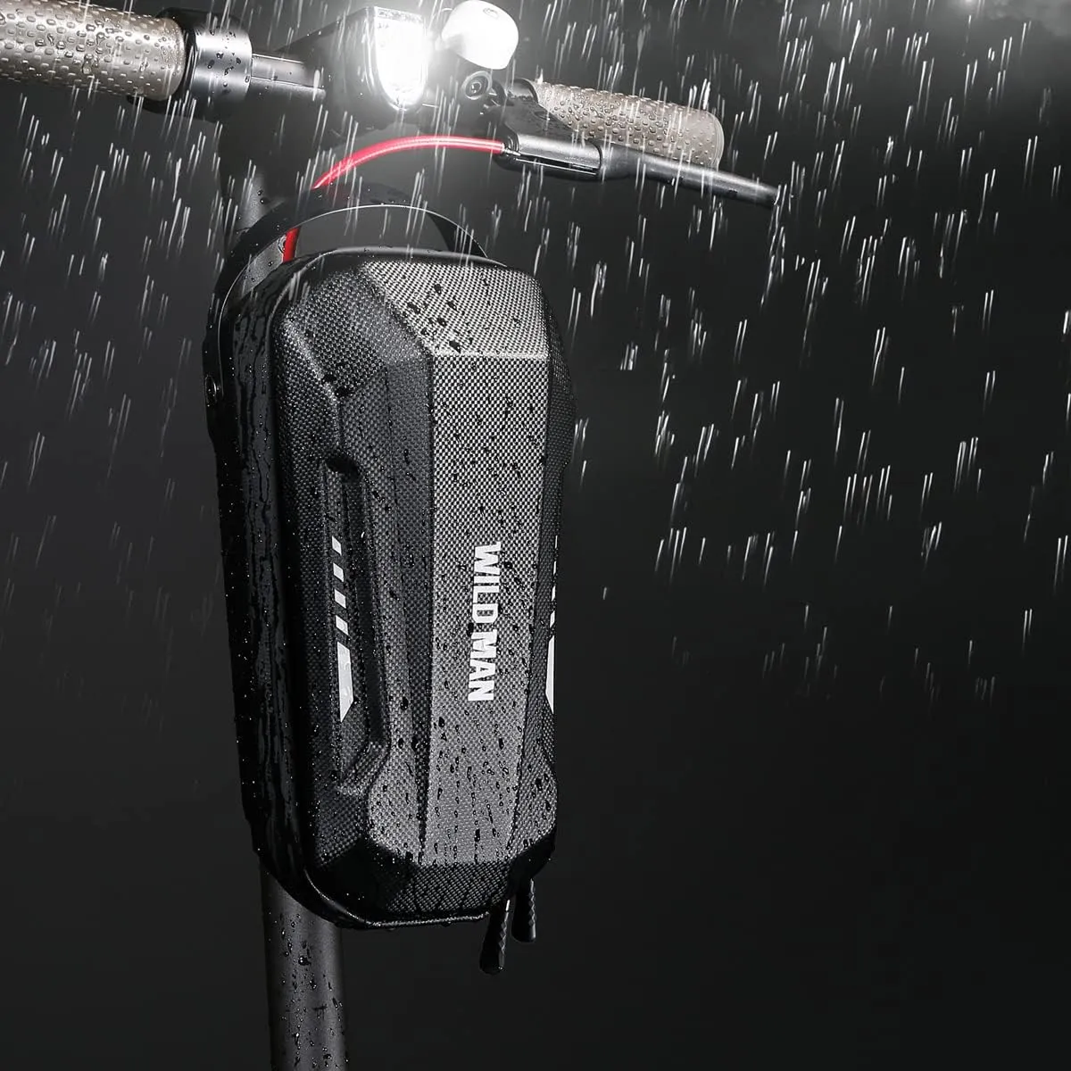 Scooter Storage Bag, Waterproof Electric Scooter Handlebar Bag, Durable EVA Hard Shell Front Bag for Mijia M365/M365 Pro/Segway ES1/ES2/ES3 for Kick Scooters Carrying Wallet Charger Repair Tools (2L)
