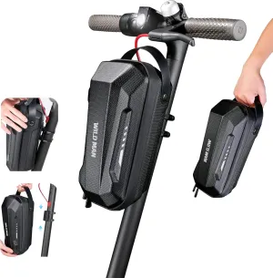 Scooter Storage Bag, Waterproof Electric Scooter Handlebar Bag, Durable EVA Hard Shell Front Bag for Mijia M365/M365 Pro/Segway ES1/ES2/ES3 for Kick Scooters Carrying Wallet Charger Repair Tools (2L)