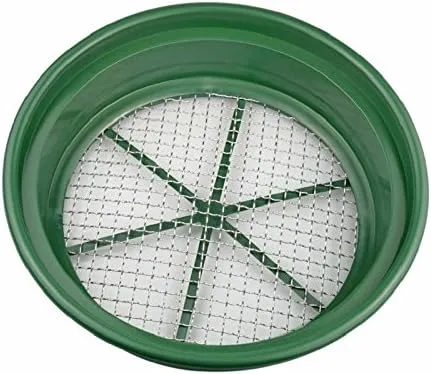 SE Patented Stackable 13-1/4" Sifting Pan, Mesh Size 1/2" - GP2-12