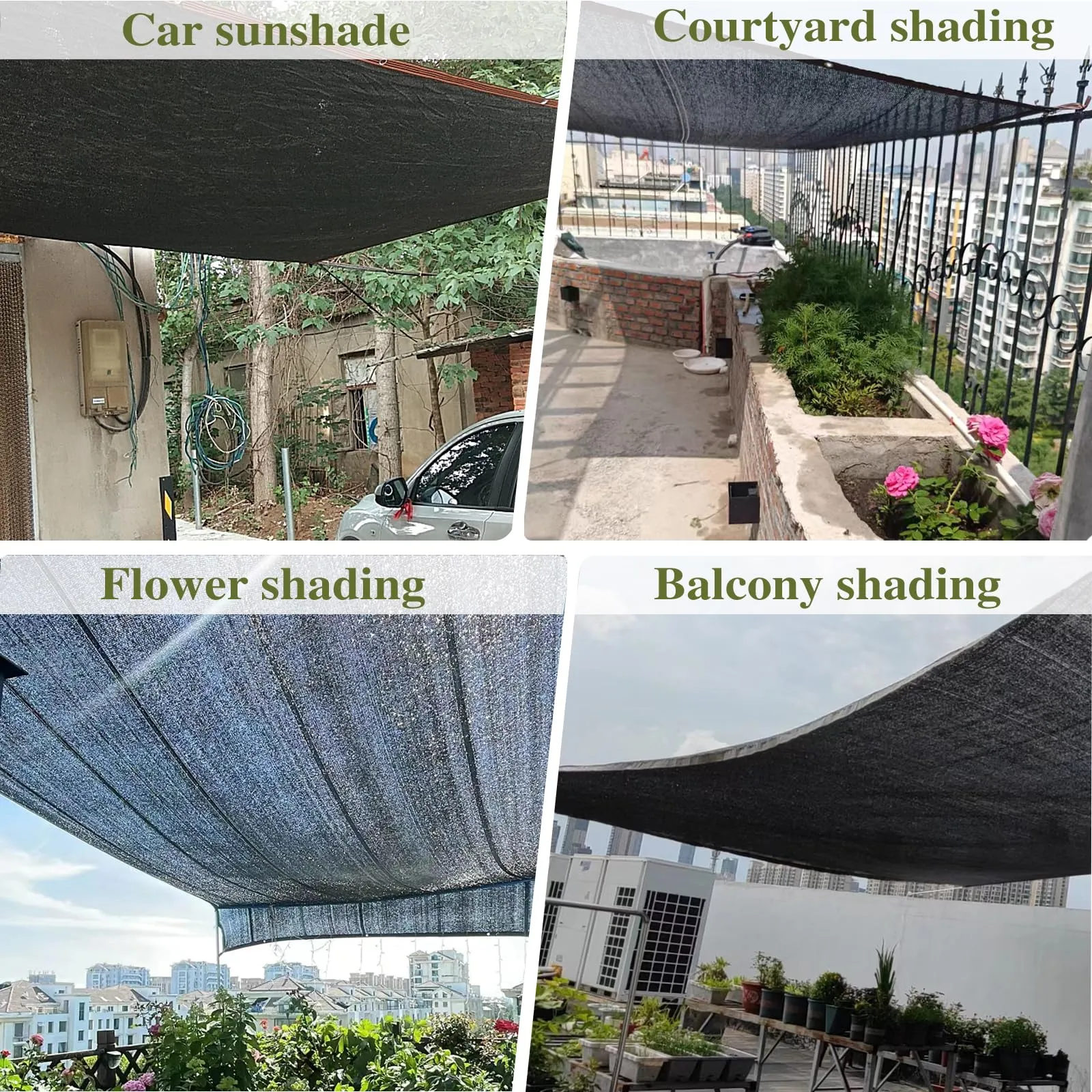 Shade Cloth，70% Garden Sun Shade Cloth Mesh Tarp，10 x 20 FT Black Sun Shade Net, pergola Shade Cover with Grommets，for Outdoor Sun Shade Cover，Plant Cover Patio Canopy ，Greenhouse
