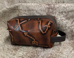 Shaving Kit - Brown Brand Embossed Leather