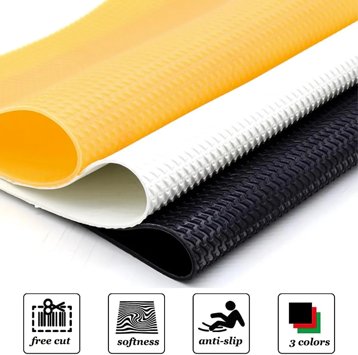 Shoe Sole Repair Rubber Sole Sheet, 2.5MM Thick Shoe Sole Replacement Rubber Soling Sheet for Bottom of Shoes(L(375mmx565mm), Black)