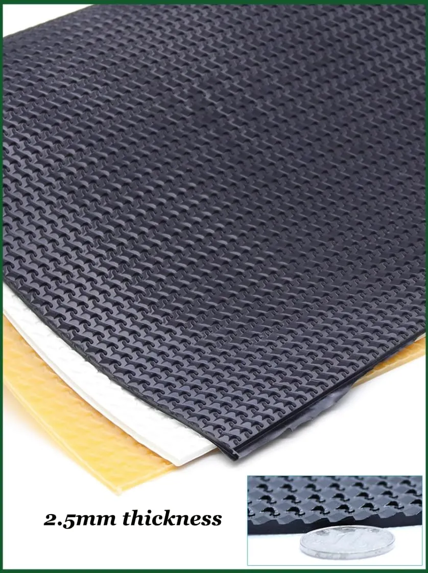 Shoe Sole Repair Rubber Sole Sheet, 2.5MM Thick Shoe Sole Replacement Rubber Soling Sheet for Bottom of Shoes(L(375mmx565mm), Black)