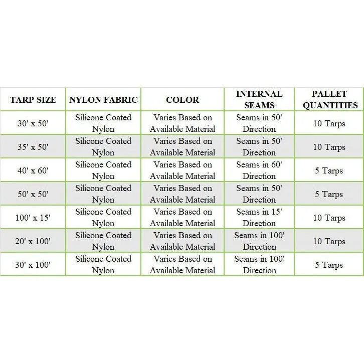 Silicone Coated Airbag Containment Tarp - 12 mil / 6 oz