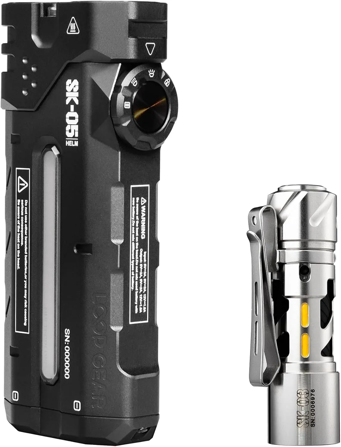 SK05 Flat LED Flashlight with 6000mAh Power Bank.Combining Floodlight, Spotlight and Sidelight, 2850 High Lumens, SK03 AA Rechargeable LED Flashlight Battery Powered