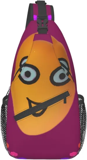 Smiley Mango Pattern Outdoor Hiking Backpack > Suitable For Men And Women Riding Strong And Sturdy High Storage Capacity Daily Travel