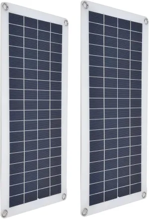 Solar Panel Charging Kit, Monocrystalline Silicon Solar Panel Easy to Use High Efficiency for Hiking for Outdoor Cycling for Mountaineering