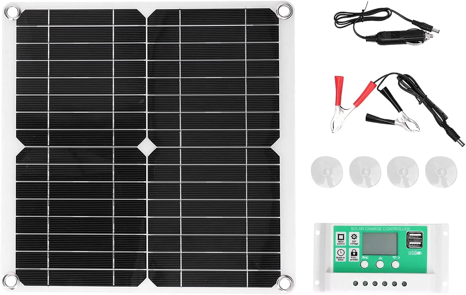 Solar Panel Kit, 280x280mm 40W 18V Lightweight Solar Panel Charger for Hiking Camping Traveling for Outdoor Biking Mountaineering