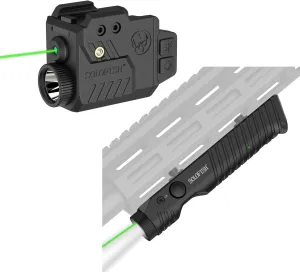 SOLOFISH 800lm Tactical Light and Green Beam, Bundle with 1450lm Flashlight and Green Beam Combo