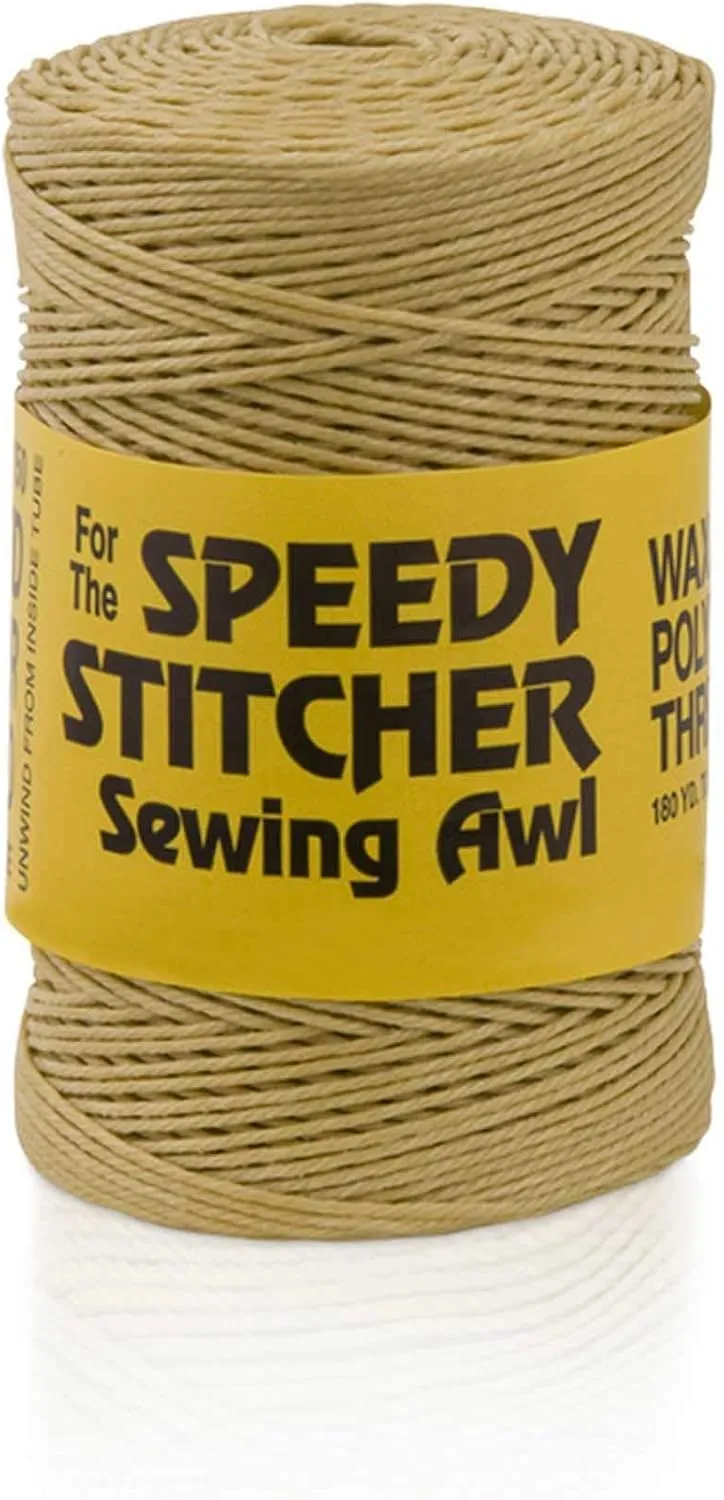 Speedy Stitcher Sewing Awl Kit with 180-yard Tube of Thread, Natural