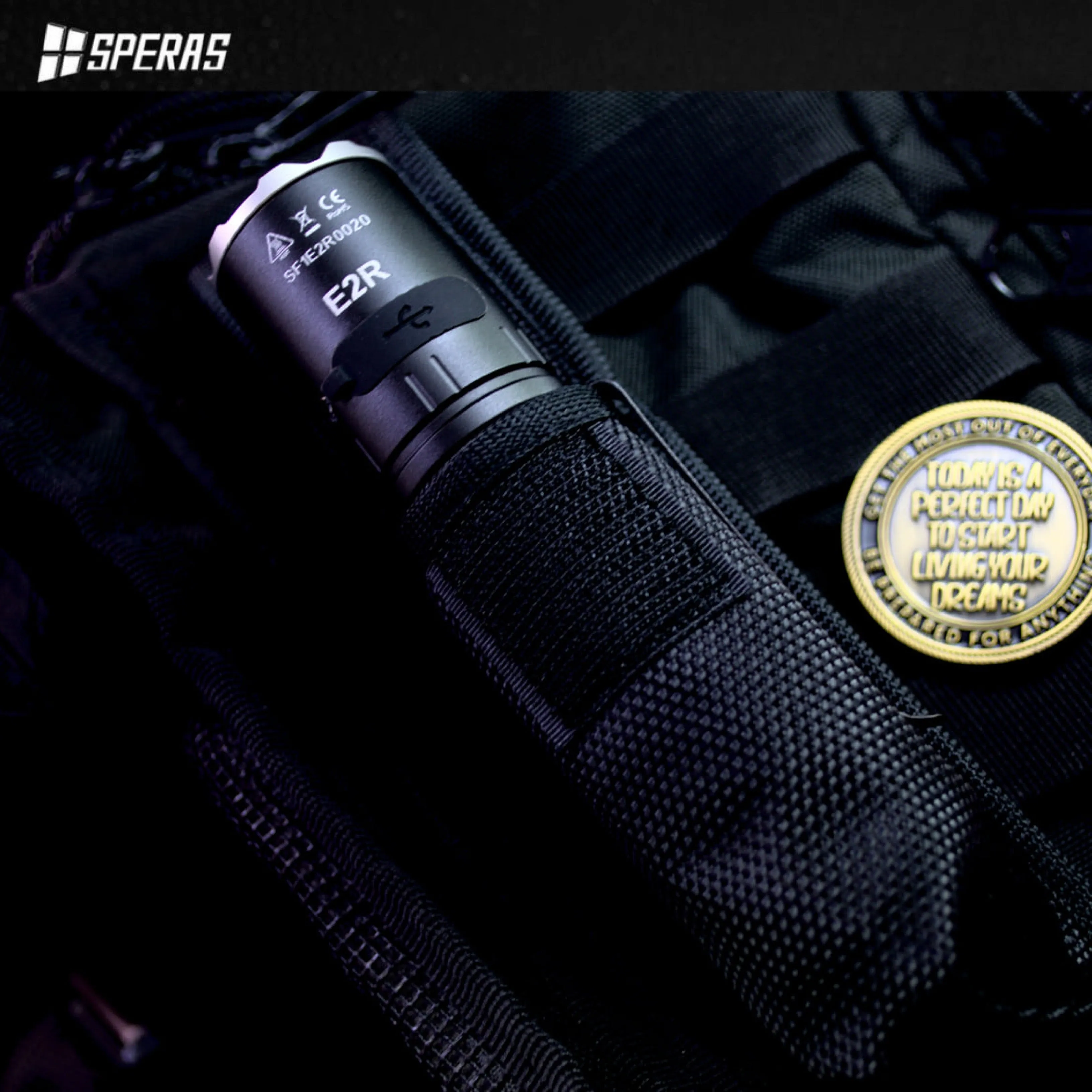 SPERAS E2R 1500LMS 267M 21700 EDC Flashlight