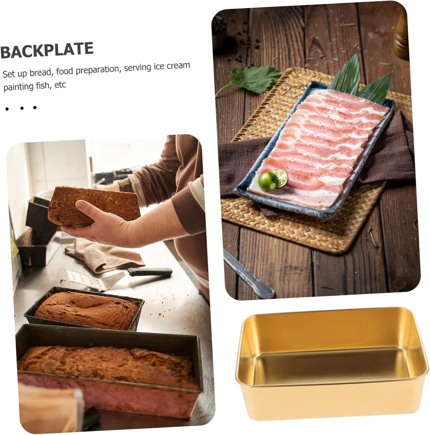 Stainless Steel Food Plate Outdoor Serving Pan for Camping Snacks Fruits Stackable Hotpot Vegetable Plate for Home Restaurant Use