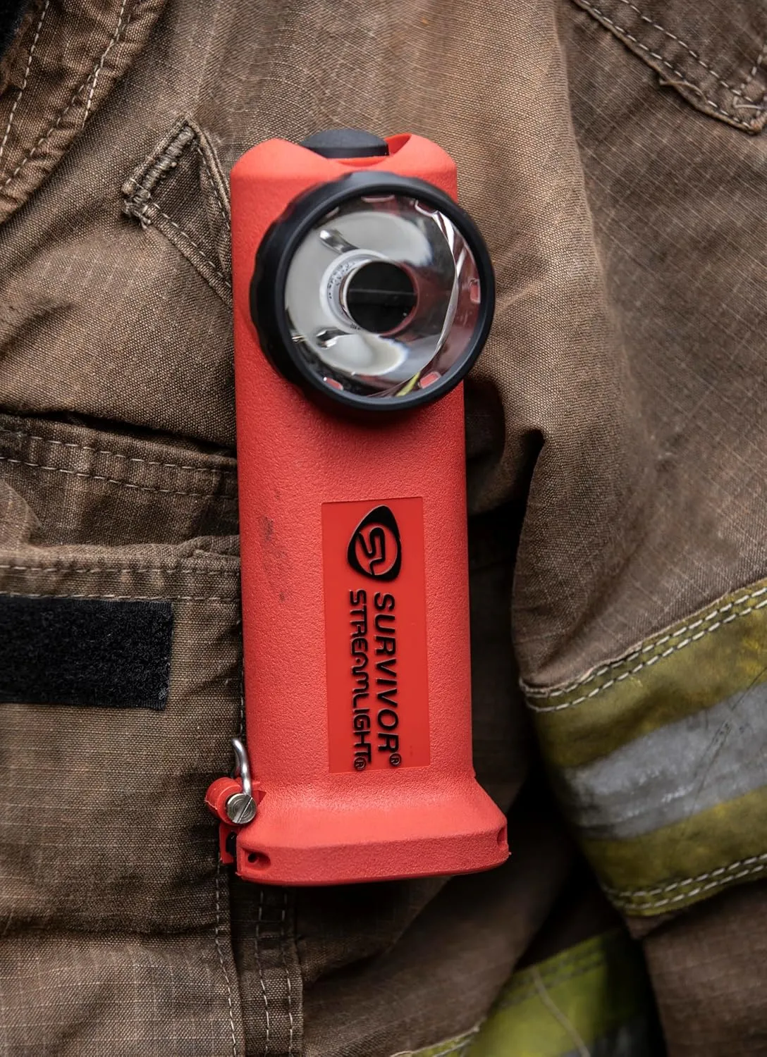 Streamlight 90503 Survivor 175-Lumen Rechargeable Safety-Rated Firefighter Right Angle Flashlight with AC/DC Charging, Orange