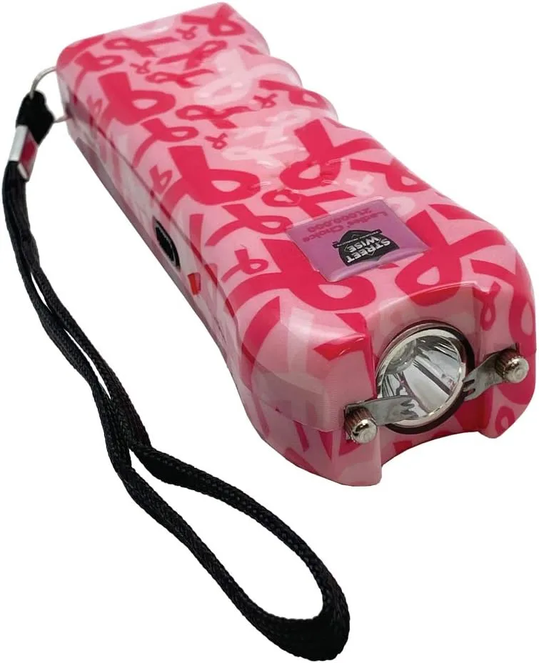 Streetwise Ladies’ Choice Stun Gun for Women - Rechargeable Self Defense Device with Alarm, LED Flashlight, Safety Disable Pin & Built-in Charger - Self Defense Kit with Holster & Lanyard